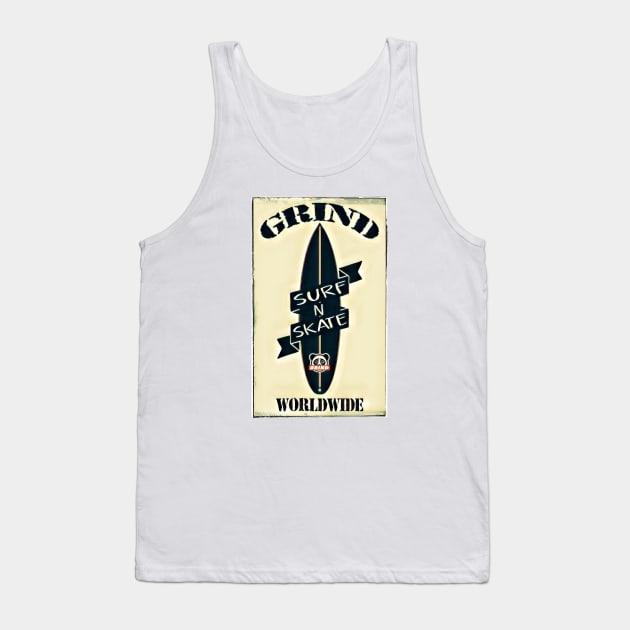 Grind Surfboard Tank Top by Digz